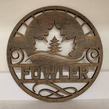 Home Decor Series Round Name Sign Without Backer - Designodeal