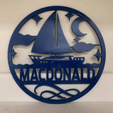 Home Decor Series Round Name Sign Without Backer - Designodeal