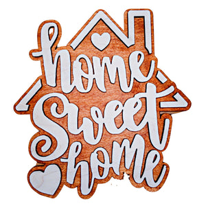 Home Sweet Home Maple 3D Wood Sign - Designodeal
