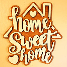 Load image into Gallery viewer, Home Sweet Home Maple 3D Wood Sign - Designodeal
