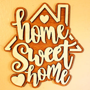 Home Sweet Home Maple 3D Wood Sign - Designodeal