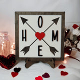 Home With Arrows Wood Framed Sign - Designodeal