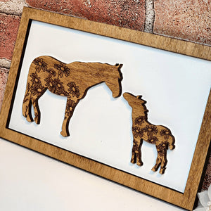 Horse Mommy & Me Sign - Daddy & Me Animal Sign - Designodeal