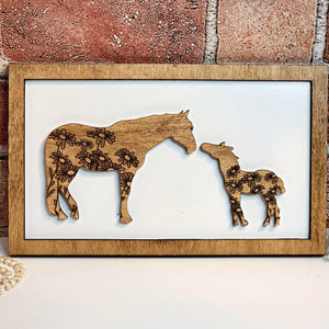 Horse Mommy & Me Sign - Daddy & Me Animal Sign - Designodeal