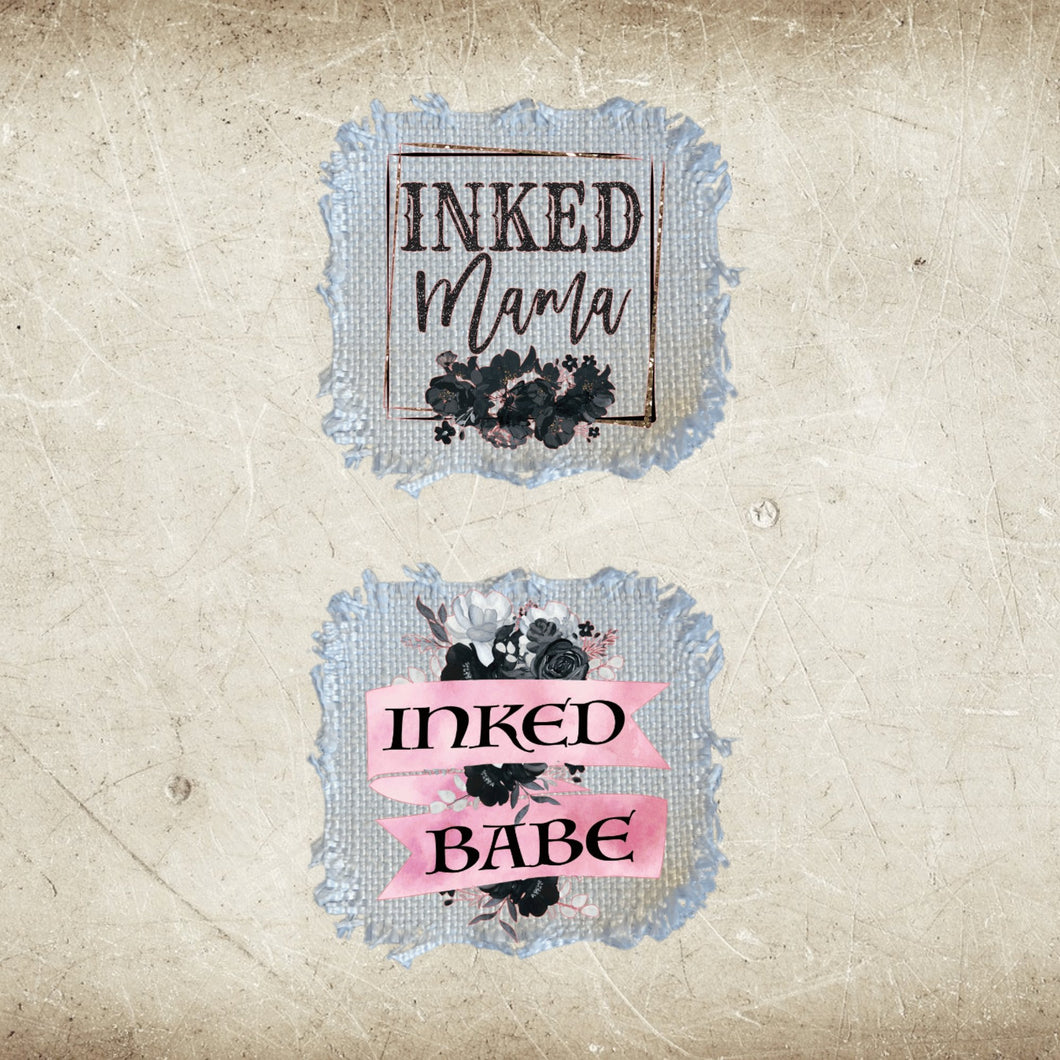 Inked Mama / Inked Babe Raggedy Hat Patches - Designodeal