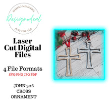 Load image into Gallery viewer, John 3:16 Bible Verse Inscription on Cross Digital File Only - Designodeal

