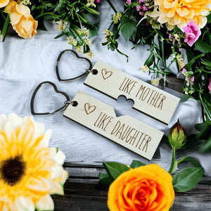 Like Mother Like Daughter Mothers Day Keychain Set (2 keychains) - Designodeal