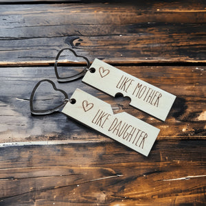 Like Mother Like Daughter Mothers Day Keychain Set (2 keychains) - Designodeal