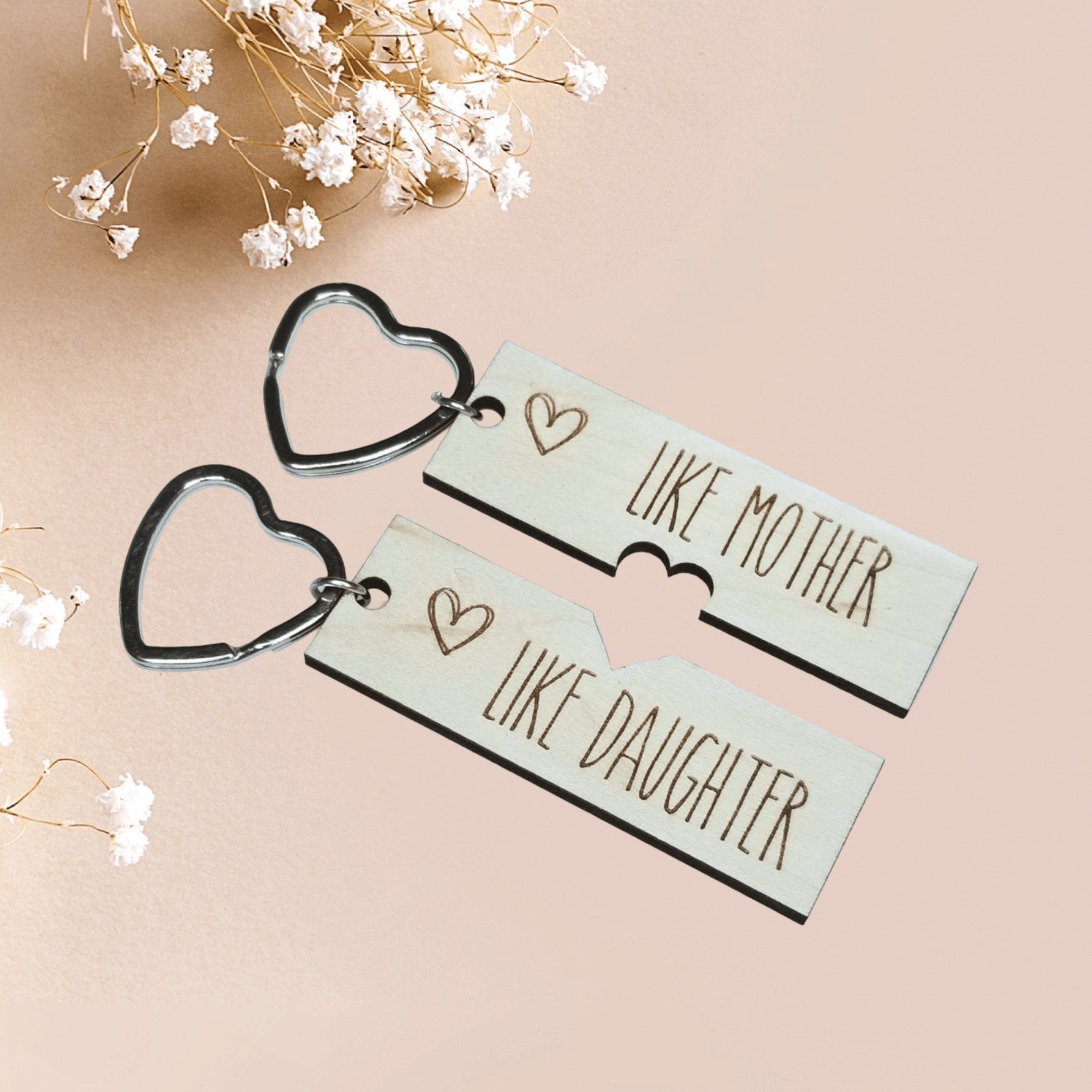 Like Mother Like Daughter Mothers Day Keychain Set (2 keychains) - Designodeal