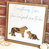 Lion Everything I Am You Helped Me To Be Sign - Designodeal