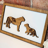 Lion Mommy & Me Animal Sign - Designodeal