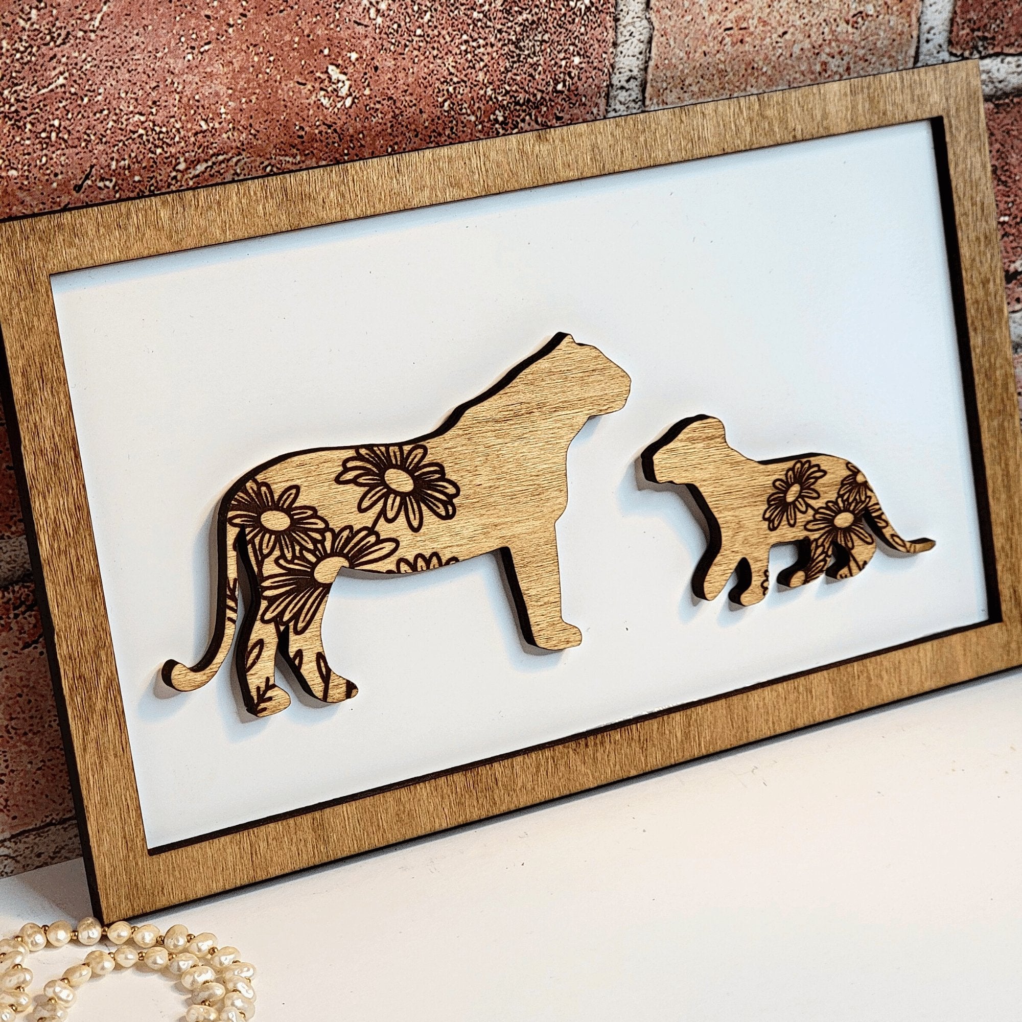 Lion Mommy & Me Animal Sign - Designodeal