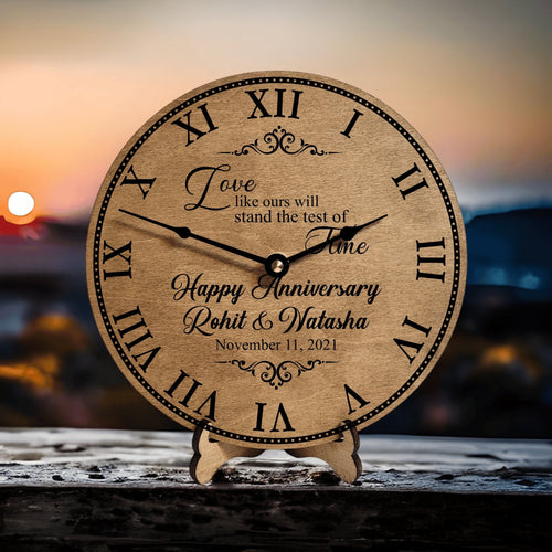 Love Like Ours Will Stand The Test of Time Wedding Anniversary Clock - Designodeal