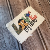 Love My Hero Sublimated Raggedy Hat Patches ~ 100% Polyester - Designodeal