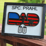 Military American Flag Shadow Box Sign - Designodeal