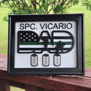 Military American Flag Shadow Box Sign - Designodeal