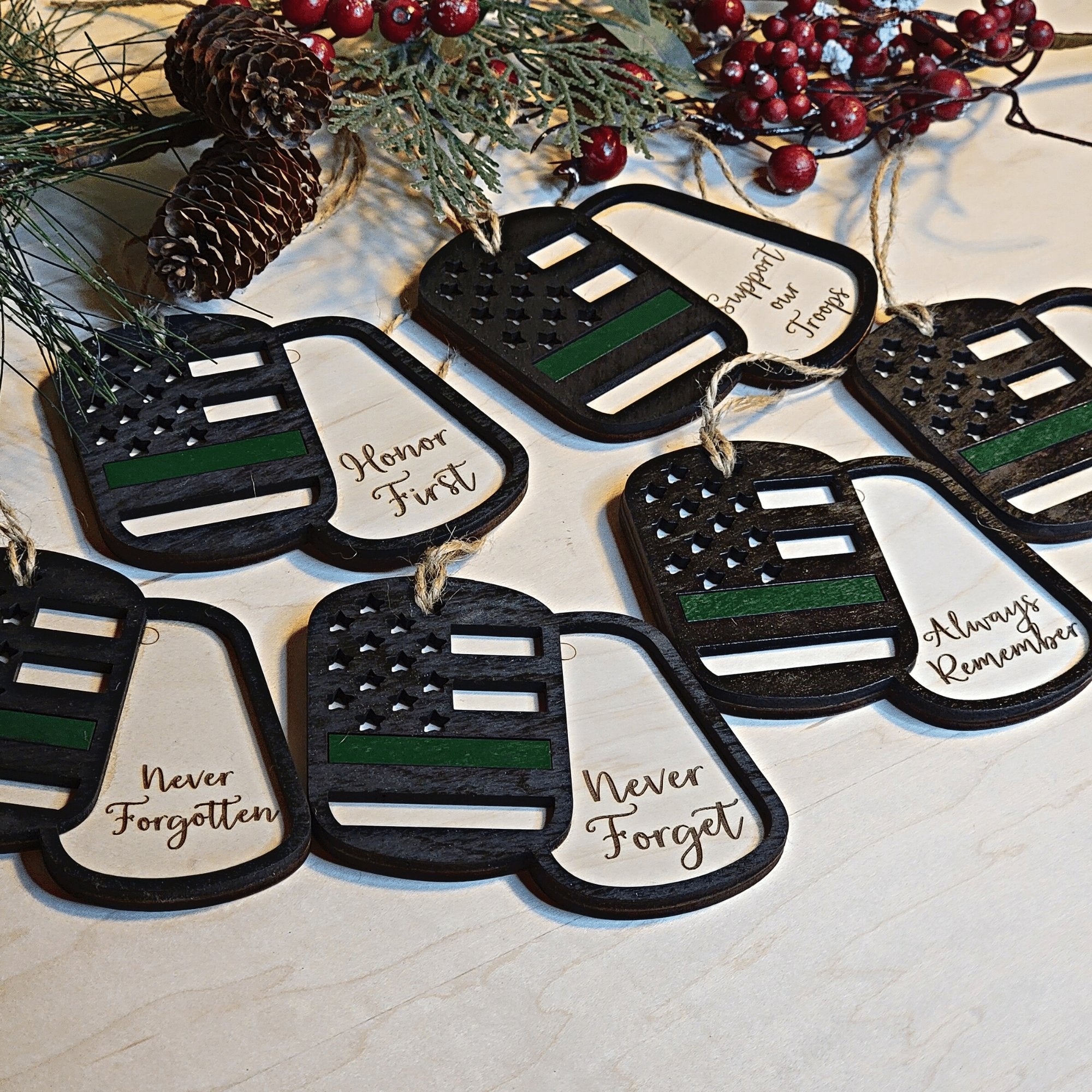 Military Dog Tags Christmas Ornament - Designodeal