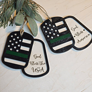 Military Dog Tags Christmas Ornament - Designodeal