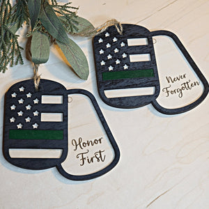 Military Dog Tags Christmas Ornament - Designodeal