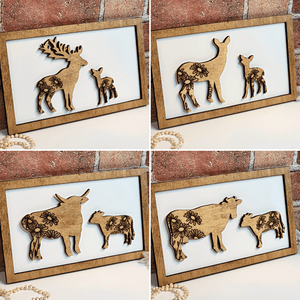 Bear Mommy & Me Sign - Daddy & Me Animal Sign