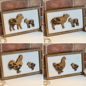 Bear Mommy & Me Sign - Daddy & Me Animal Sign
