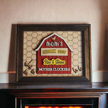 Load image into Gallery viewer, Mom&#39;s Chicken Coop Sign - Rise &amp; Shine Mother Cluckers - Designodeal
