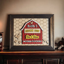 Load image into Gallery viewer, Mom&#39;s Chicken Coop Sign - Rise &amp; Shine Mother Cluckers - Designodeal
