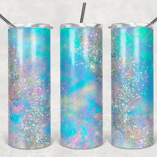 Opal Glitter Sublimation Tumbler Straight Skinny - Designodeal