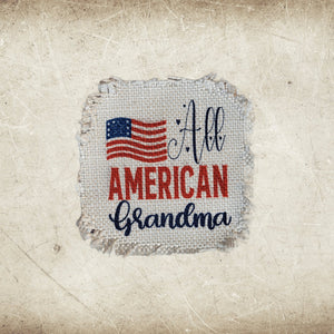 Patriotic Family Frayed Sublimation Hat Patches - Designodeal