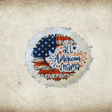 Patriotic Frayed Sublimation Hat Patches - Designodeal