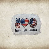Patriotic Summer Frayed Sublimation Hat Patches - Designodeal