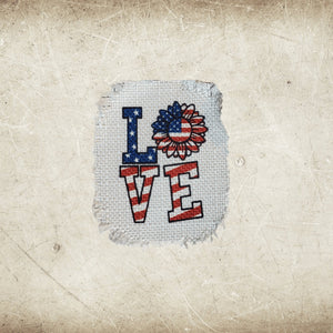 Patriotic Summer Frayed Sublimation Hat Patches - Designodeal