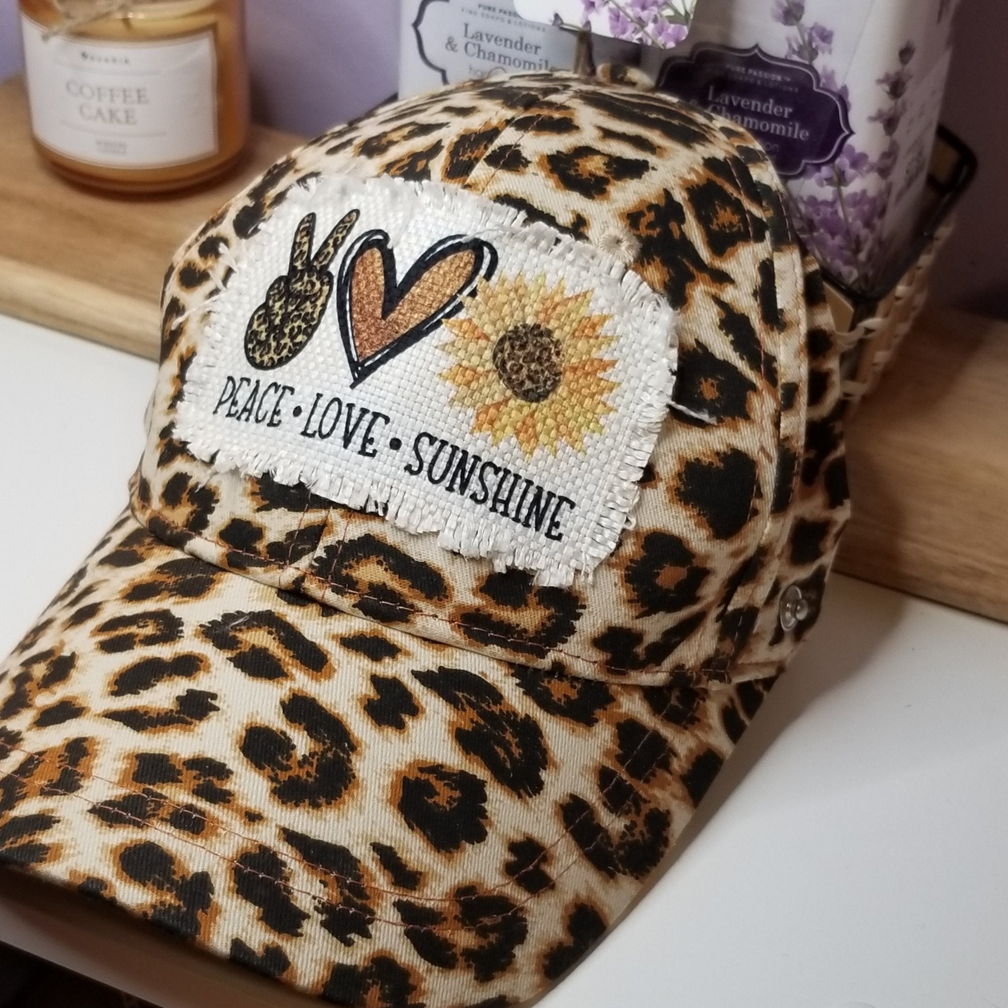 Peace Love Sunshine Sublimated Raggedy Hat Patches ~ 100% Polyester - Designodeal