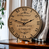 Personalized A Dog's Love Is Timeless Memorial Clock - Designodeal