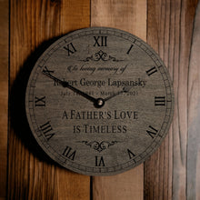 Load image into Gallery viewer, Personalized A Father&#39;s Love Is Timeless Memorial Clock - Designodeal
