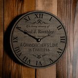 Personalized A Grandfather's Love Is Timeless Memorial Clock - Designodeal