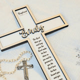 Personalized Baptism Cross Gift for Dedication and Christening Gifts - Designodeal