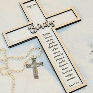 Personalized Baptism Cross Gift for Dedication and Christening Gifts - Designodeal