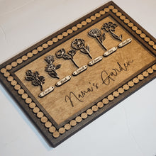 Load image into Gallery viewer, Personalized Birth Month Flower Garden Sign for Mom or Grandma - Designodeal
