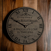 Load image into Gallery viewer, Personalized Brother&#39;s Love Is Timeless Memorial Clock - Designodeal

