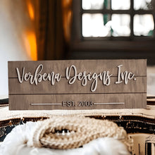 Load image into Gallery viewer, Personalized Business Name Pallet Wood Established Sign - Designodeal
