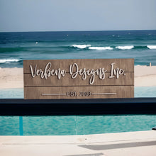 Load image into Gallery viewer, Personalized Business Name Pallet Wood Established Sign - Designodeal
