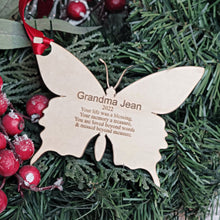 Load image into Gallery viewer, Personalized Butterfly Poem Memorial Ornament - Designodeal
