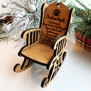 Personalized Cat Christmas Memorial Ornament Rocking Chair - Designodeal