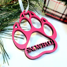 Load image into Gallery viewer, Personalized Cat Paw Print Christmas Ornament - Designodeal
