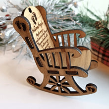 Load image into Gallery viewer, Personalized Christmas Angel Baby Memorial Ornament Rocking Chair - Designodeal
