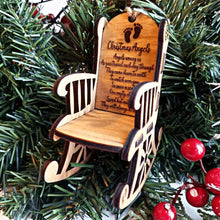 Load image into Gallery viewer, Personalized Christmas Angel Baby Memorial Ornament Rocking Chair - Designodeal
