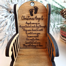 Load image into Gallery viewer, Personalized Christmas Angel Baby Memorial Ornament Rocking Chair - Designodeal
