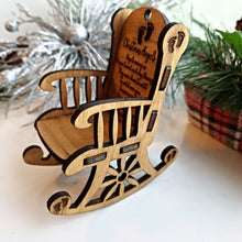Load image into Gallery viewer, Personalized Christmas Angel Baby Memorial Ornament Rocking Chair - Designodeal
