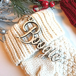Personalized Christmas Stocking Name Tag - Designodeal